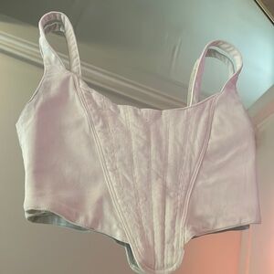 Zara White Denim Corset